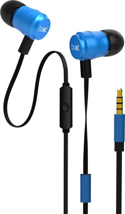 boAt BassHeads 235 Ocean Blue Wired Headset with Mic