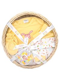 Mee Mee's Pampering Gift Set for New Borns, Yellow, 7 Pieces
