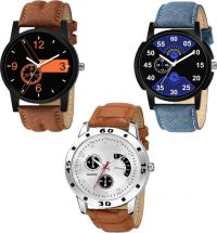 Foxter FX12425 Of 3 Stylish Attractive Chronograph Pattern Designer Set Analog Analog Watch - For Boy Analog Watch - For Boys