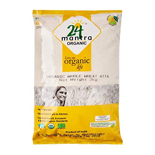 24 Mantra Organic Whole wheat Atta Premium, 5kg