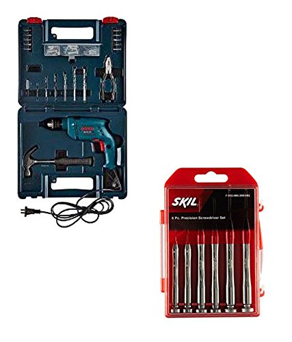 Bosch Home Tool Gsb 450Re Beginner Kit With Free Skil Screwdriver Set- 6 Pcs