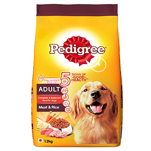 Pedigree Adult Dry Dog Food Food, Meat and Rice, 1.2kg Pack