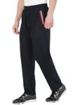 Fflirtygo Men's Athletic Fit Cotton Trackpants (MTRK1014_D_Black_L)