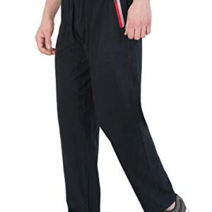 Fflirtygo Men's Athletic Fit Cotton Trackpants (MTRK1014_D_Black_L)