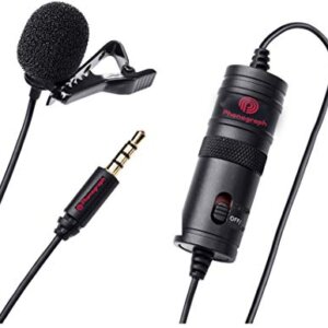 Phonograph by-m1 Omnidirectional Lavalier Condenser Microphone with 6.5 Mt Audio Cable
