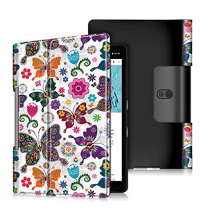 ProElite PU Leather Flip case Cover for Lenovo Yoga Smart Tab 10.1 YT-X705X & YT-X705F Tablet, Butterfly