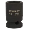 STANLEY STMT89444-8B Chrome-Molybdenum Steel 6 Point Impact Socket 1/2 inch 17 mm(Black)