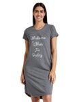 Amazon Brand - Eden & Ivy Women's Cotton Knee Length Casual Nightgown (ENISS22WSPDR107_Coco Orange_XL)