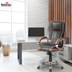 MAHARAJA Revolv Leatherette Office Executive Chair(Brown, DIY(Do-It-Yourself))