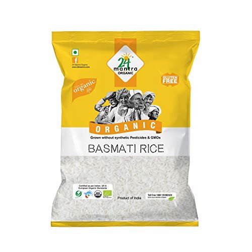 24 Mantra Organic Sonamasuri Raw Rice Polished, 5kg