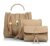 Mammon women’s beige handbag combo (set of 3)