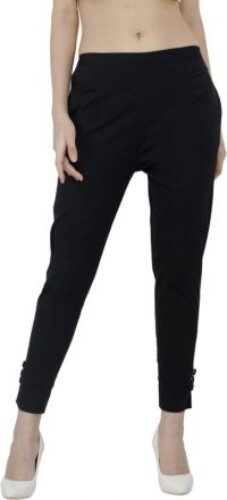 AAKRITHI Regular Fit Women Black Trousers