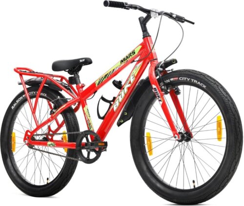 AVON MARS Semi-fat tire 24T IBC: Steel Frame 24 T Mountain Cycle(Single Speed, Red, Rigid)