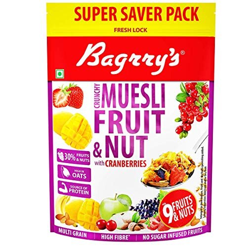 Bagrrys Fruit and Nut Muesli with Cranberries, 750g