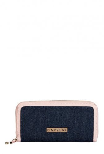 Caprese Denise Soft Pink & Denim Blue Embellished Wallet