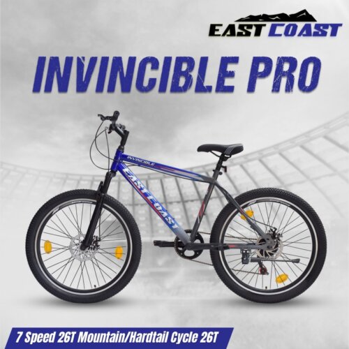 EAST COAST INVINCIBLE PRO 7 SPEED Mountain/Hardtail Cycle 26 T Mountain Cycle(7 Gear, Yellow, Only Front Suspension)