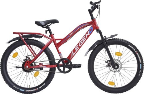 EAST COAST LEGEND 24T Bicycle Big Kids Boys & Girls 9 to 15 age 24 T Mountain Cycle(Single Speed, Red, Only Front Suspension)