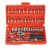 Inditrust Socket Set, 46 Pieces Spanner Socket Set 1/4″ Car Repair Tool Ratchet Wrench Set Hand Tool (Red)