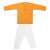 Littly Handloom Ethnic Wear Kids Embroidered Cotton Kurta Pyjama Set For Baby Boys (Orange, 6-12 Months)