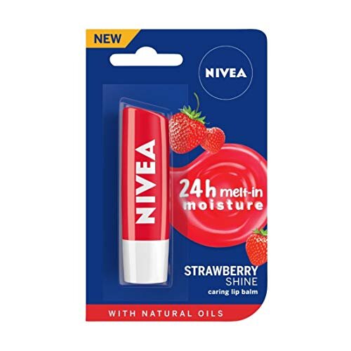 Nivea Lip Care, Fruity Shine Strawberry, 4.8g