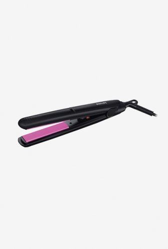 Philips HP8302/06 Compact Hair Straightener (Black/Pink)
