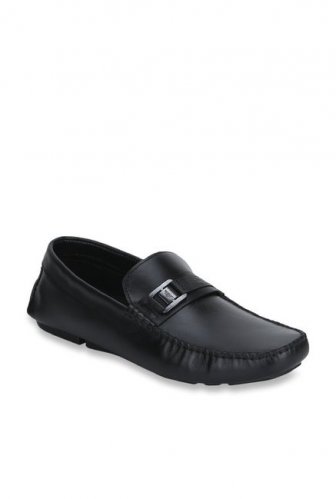 Red Tape Black Casual Loafers