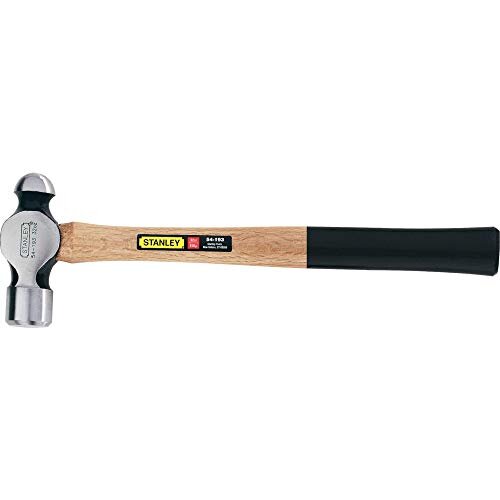 Stanley 54-193 Hercules Ball Pein Hammer Polished W/Wooden Hickory Handle, 900G/32Oz