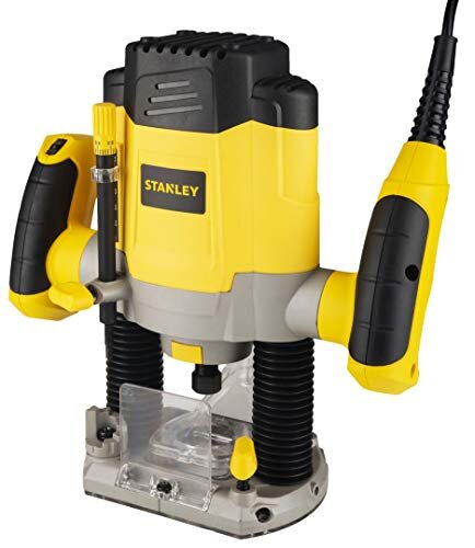 STANLEY SRR1200 1200W 55mm Variable Speed Plunge Router with 6 router bits
