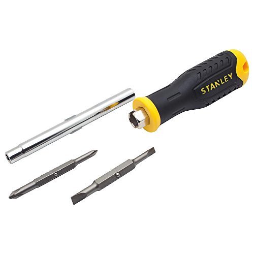 Stanley STHT68012-8 6 Way Screwdriver Set, Quick Change (Yellow and Black)