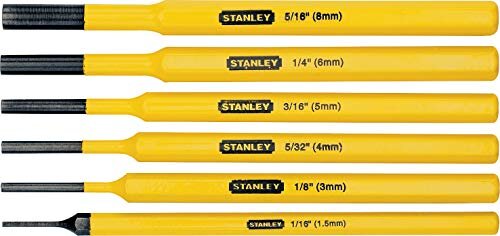 STANLEY 16-226 6 Piece Pin Punches Set