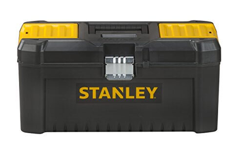 STANLEY STST1-75515 16” Essential Tool Box with Metal Latch (Black and Yellow)