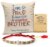 TiedRibbons Rakhi for Brother Printed Cushion(12 inch X 12 inch) with Rakhi and Roli Chawal Pack